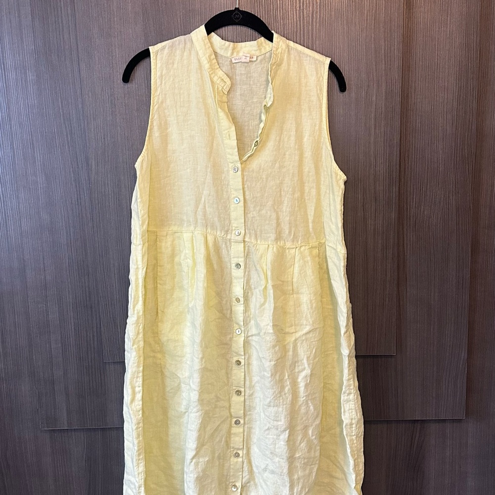 Eileen Fisher Yellow Sleeveless Dress
